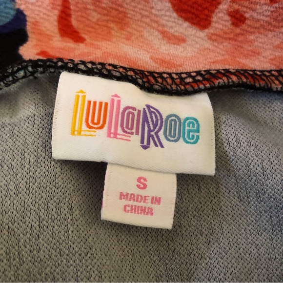 LuLaRoe Cassie Pencil Skirt Womens Small black Primary Floral Flowers Print NWT - Picture 5 of 7